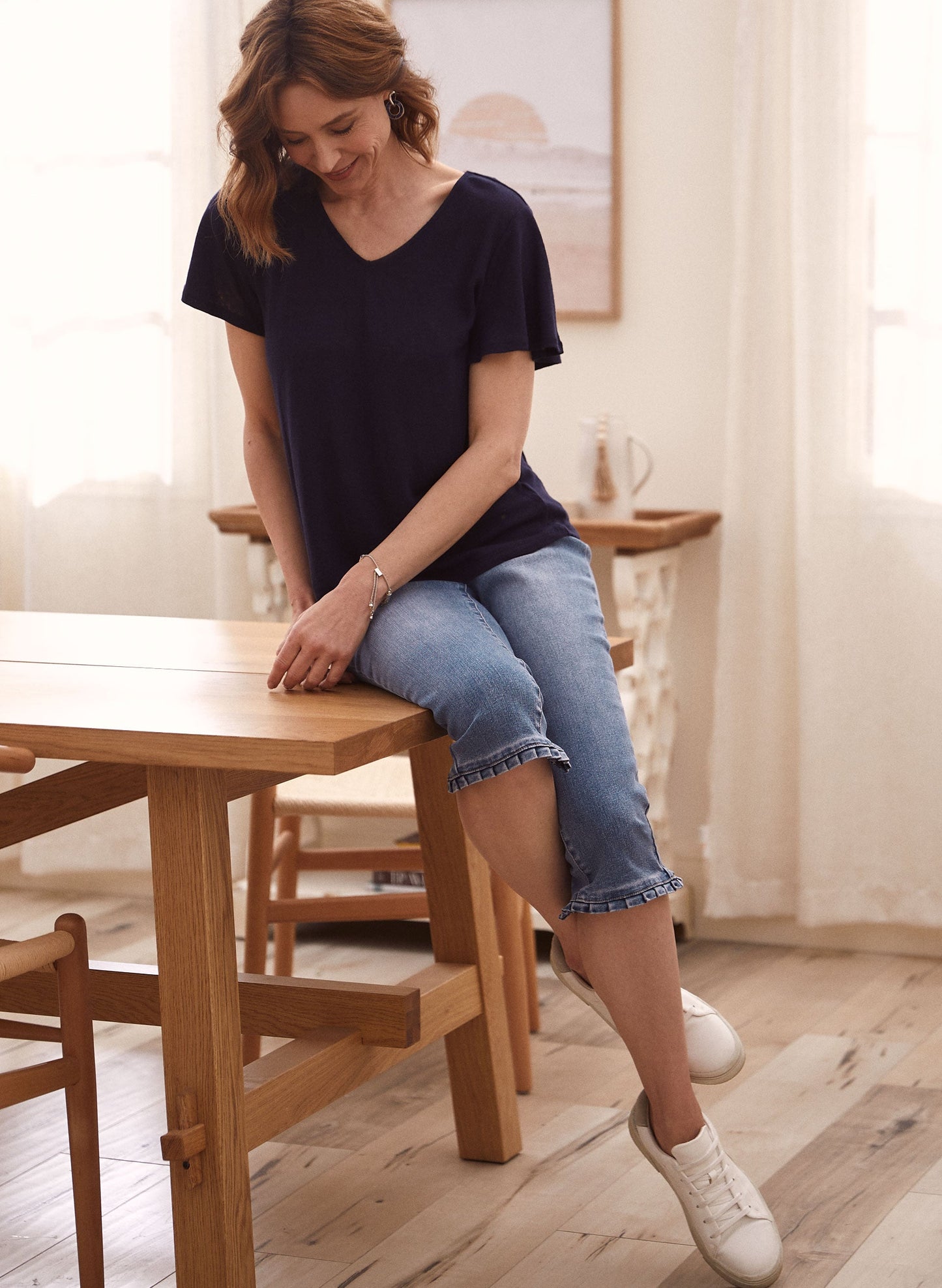 Short Ruffle Sleeve Tee