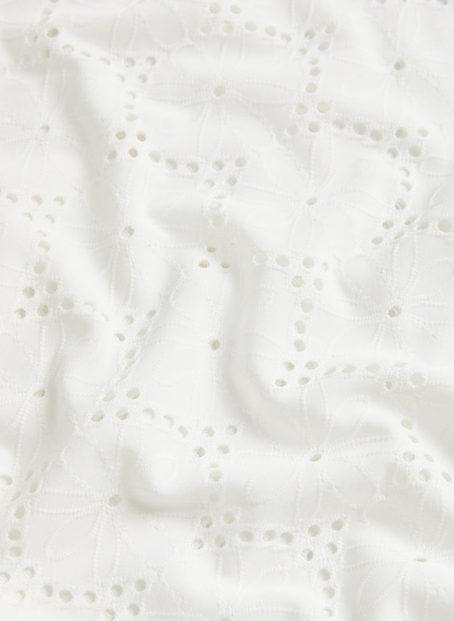 Sleeveless Boat-Neck Eyelet Top